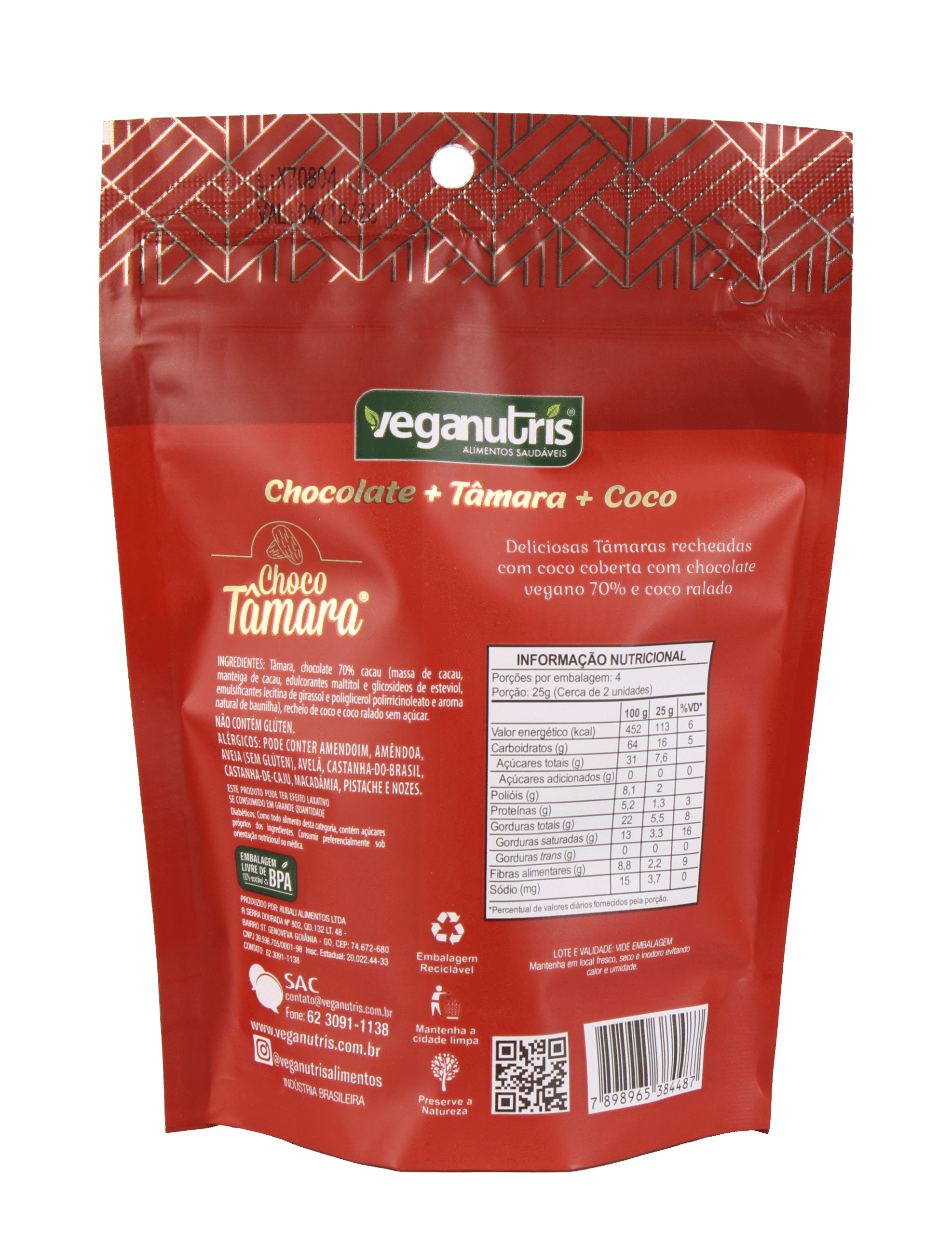 chocotamara coco chocolate verso