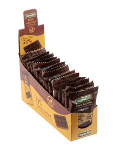 Display de mini barrinhas de Chocolate 52%