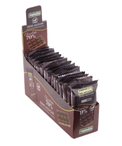 Display de mini barrinhas de Chocolate 70%
