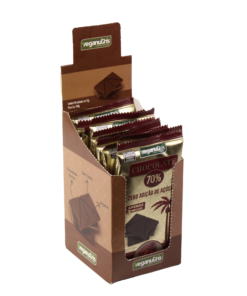 Barrinha de Chocolate 70% Cacau com Tâmara – 42 g | Caixa com 10 unidades